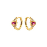 Colorful Zircon Hoop Earrings for Women