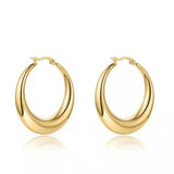 Chunky Hoop Earrings for Women Stainless Steel Geometric Metal Accessories