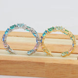 Multicolor CZ Hoop Earrings for Women Bridal Gift