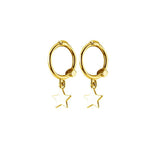 925 Silver Zircon Charm Hoop Earrings Women Fine Jewelry