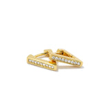 Sterling Silver Zircon Triangle Punk Style Hoop Earrings Brincos