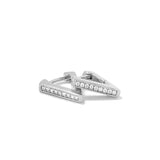 Sterling Silver Zircon Triangle Punk Style Hoop Earrings Brincos