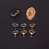 6mm Mini Ear Buckle Hoop Earrings Colorful Zircon Women Teens