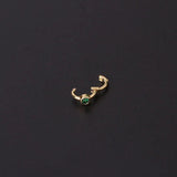 6mm Mini Ear Buckle Hoop Earrings Colorful Zircon Women Teens