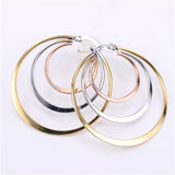 Winter Three stitching 40mm 50mm Hoop earrings LH911