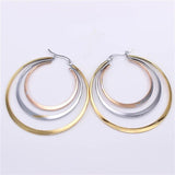 Winter Three stitching 40mm 50mm Hoop earrings LH911