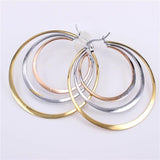 Winter Three stitching 40mm 50mm Hoop earrings LH911