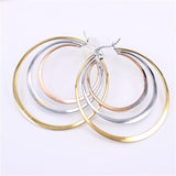 Winter Three stitching 40mm 50mm Hoop earrings LH911
