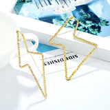 Women Lightning Hoop Earrings Punk Ear Jewelry for Girlfriend