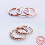 S925 Silver Rose Diamond Hoop Drop Round Earrings