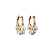 Fresh Sea Pearl Charm Wedding Jewelry Plated Pearl Beaded Classic Women Girl Dai