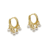 Fresh Sea Pearl Charm Wedding Jewelry Plated Pearl Beaded Classic Women Girl Dai