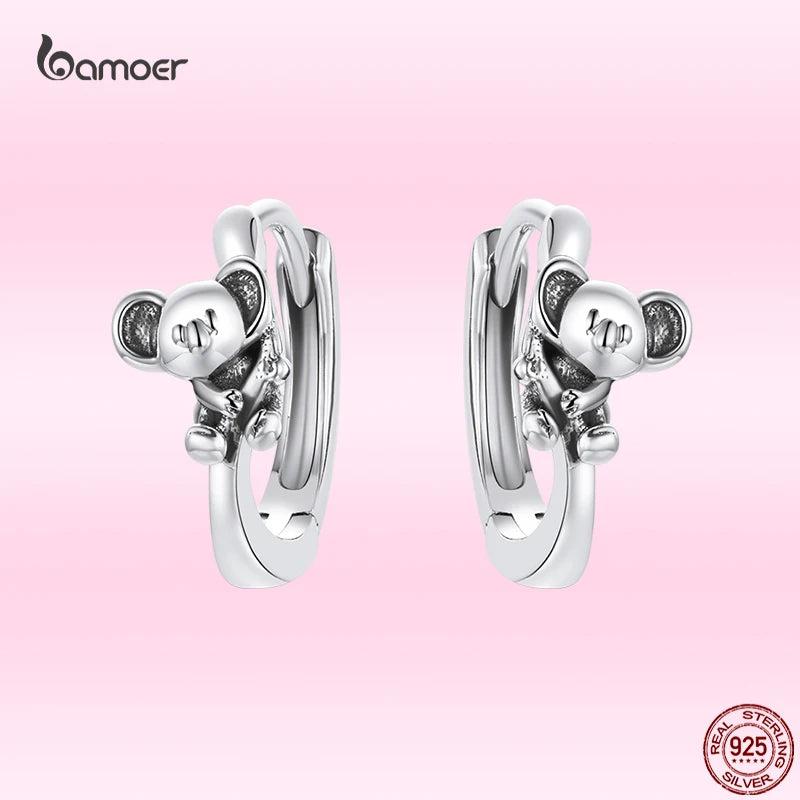Koala Animal Earrings 925 Sterling Silver Cute Jewelry Gift GAE507