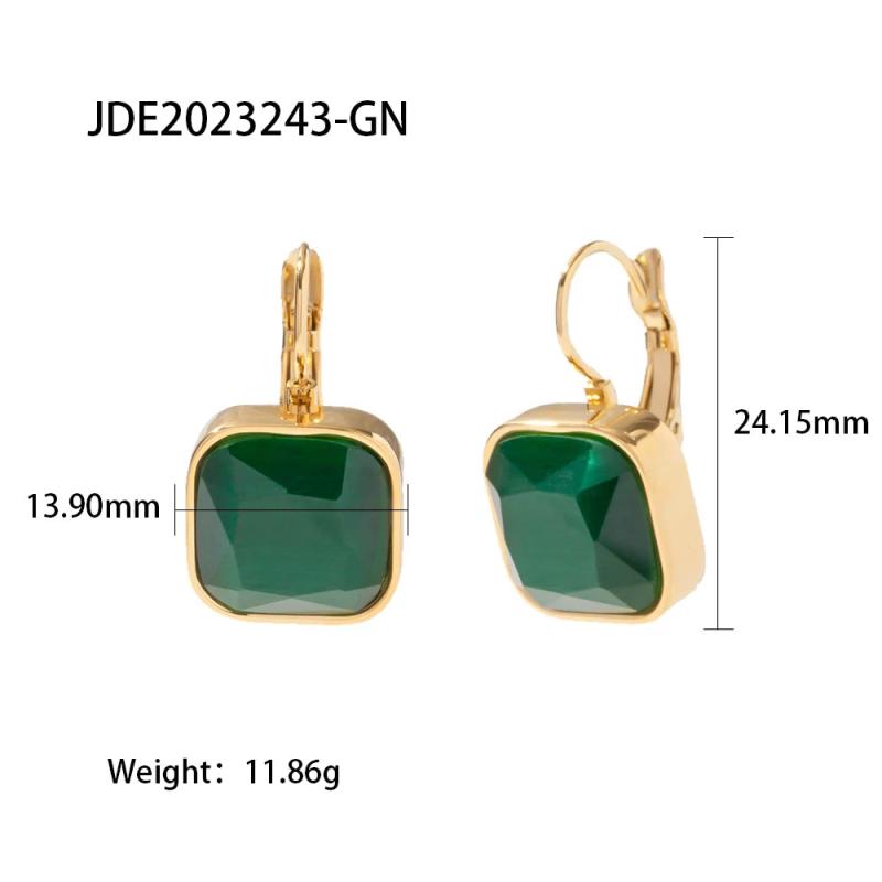 Uworld Opal Earring Hoop Huggie Earrings 18k Plated Jewelry