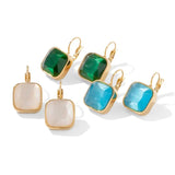 Uworld Opal Earring Hoop Huggie Earrings 18k Plated Jewelry