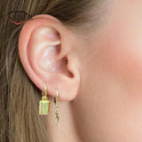 925 Silver Cartilage Drop Huggie Earrings Star Zircon Circle Earings