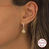925 Silver Bee Hoop Earrings with Zircon Diamond