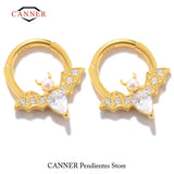925 Sterling Silver Cartilage Earrings Nose Ring Women Huggie Earings