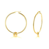 Stainless Steel Circle Hoop Earrings for Women, Knoted Round Minimalist Hoops