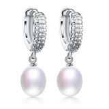 Big Water Drop Pearl Earrings, 925 Silver Jewelry