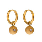 CZ Hoop Earrings Stainless Steel Huggie Jewelry for Women