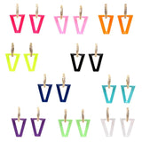 Colorful Enamel Dangle Earrings Zircon Circle Ear Buckles