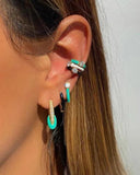 Neon Enamel Metal Mini Colorful Hoop Earrings