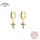 Silver 925 Hoop Earrings for Women Star CZ Circle Huggie Piercing Jewelry