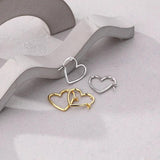 TrustDavis 925 Sterling Silver Heart Hoop Earrings Romantic Love Gift
