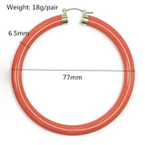 Korea Multicolor Acrylic Earrings Geometric Circle Copper Metal Clear Resin