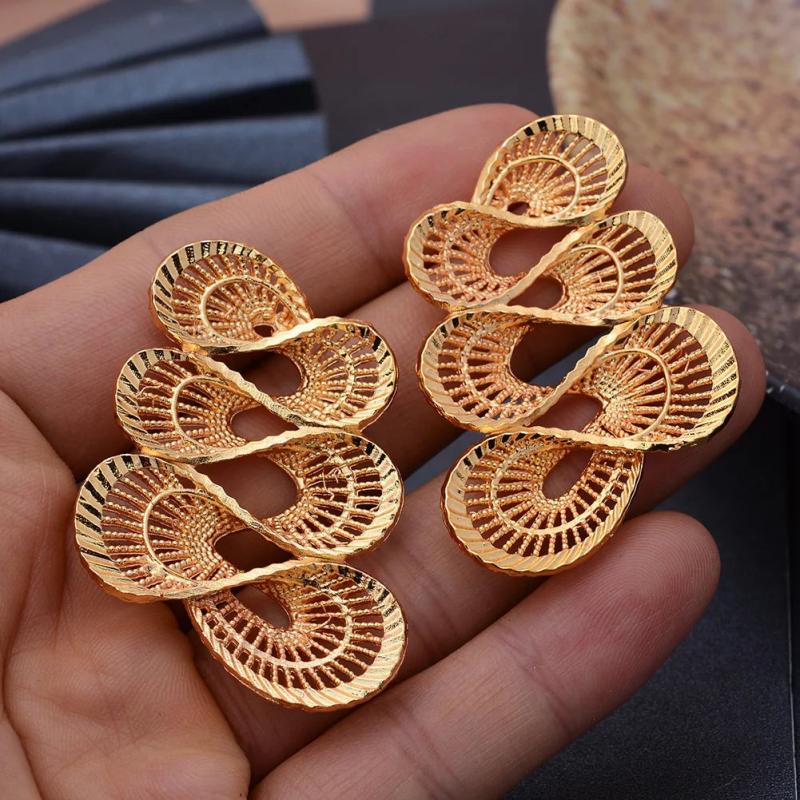 Ethiopia Dubai 24k Earrings For Women African Party Wedding Earrings Gift