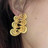 Ethiopia Dubai 24k Earrings For Women African Party Wedding Earrings Gift