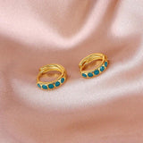 925 Silver Crystal Zirconia Small Hoop Earrings Cartilage Piercing Jewelry