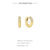 925 Silver Hoop Earrings for Women Fine Jewelry Wedding Christmas
