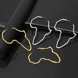 Africa Map Earring Exaggerate Large Medium Small Ethiopian Stainless Steel