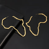 Africa Map Earring Exaggerate Large Medium Small Ethiopian Stainless Steel