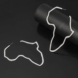 Africa Map Earring Exaggerate Large Medium Small Ethiopian Stainless Steel