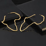 Africa Map Earring Exaggerate Large Medium Small Ethiopian Stainless Steel