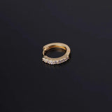 Zircon Hoop Earrings Purple Piercing Round Earrings for Women
