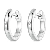 925 Silver European Hoop Earrings Women Wedding Jewelry Party Gift