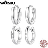 925 Silver European Hoop Earrings Women Wedding Jewelry Party Gift