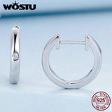 925 Silver European Hoop Earrings Women Wedding Jewelry Party Gift