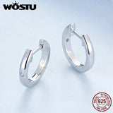 925 Silver European Hoop Earrings Women Wedding Jewelry Party Gift