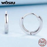 925 Silver European Hoop Earrings Women Wedding Jewelry Party Gift