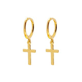 18k Silver Zircon Star Hoops Earrings For Women