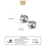 Davis 925 Silver Hoop Charm Earrings For Women Men DG0003