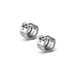 Davis 925 Silver Hoop Charm Earrings For Women Men DG0003