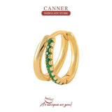 925 Silver Hoop Earrings with Zircon Stones