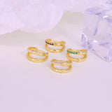 925 Silver Hoop Earrings with Zircon Stones