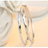 Platinum Argyle Hoop Earrings for Women